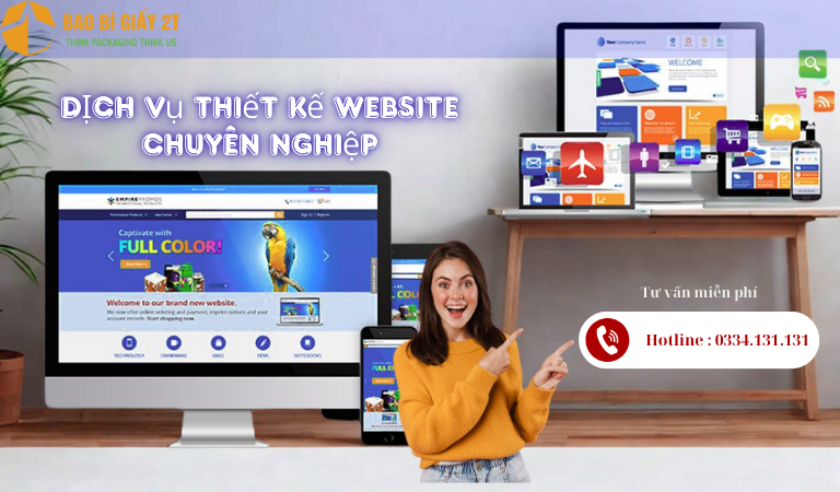 Thiết Kế Website Chuyên Nghiệp cùng Bao Bì 2T