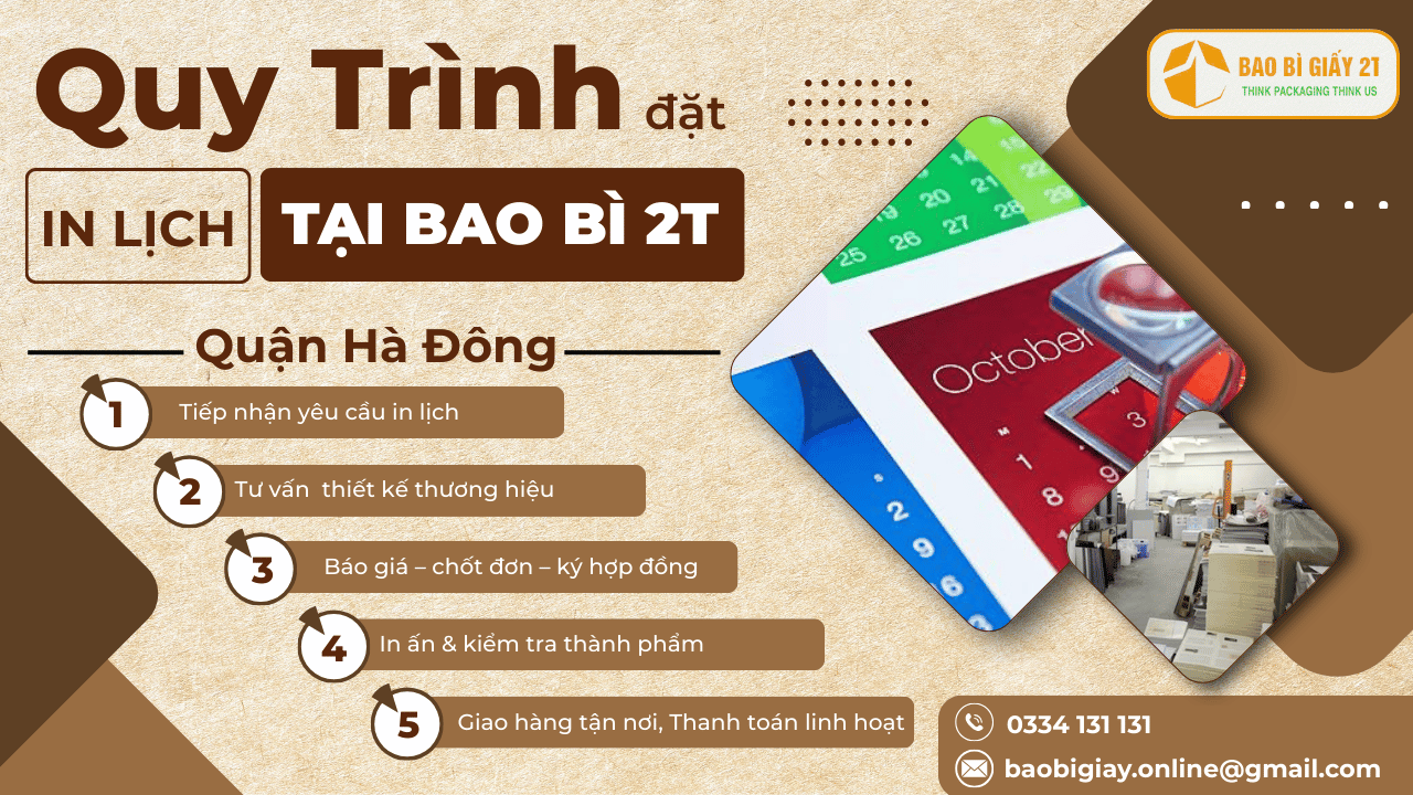 Quy Trình Đặt In Lịch Tại Bao Bì 2T – Khu Vực Quận Hà Đông