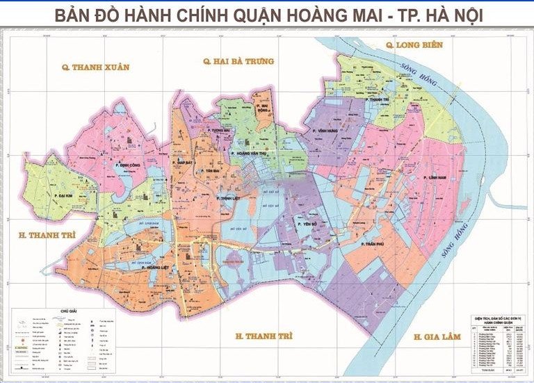 Bản đồ hành chính Quận Hoàng Mai