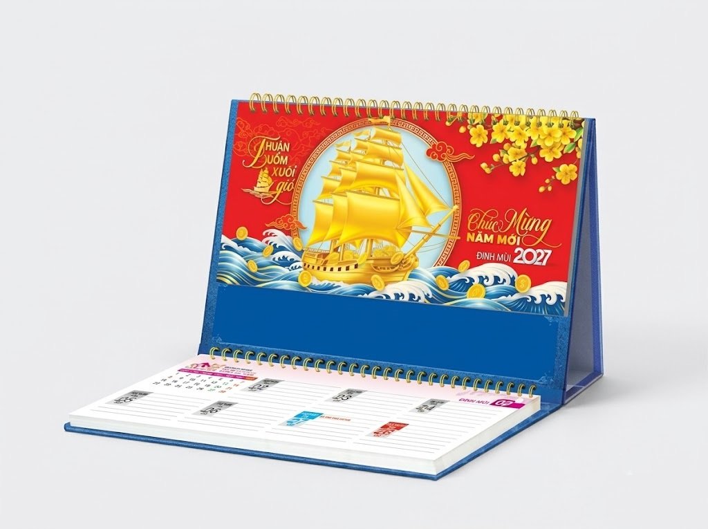 In lịch Tết để bàn cho doanh nghiệp