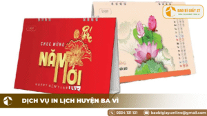 Dịch Vụ In Lịch Huyện Ba Vì – Bao Bì 2T Nâng Tầm Thương Hiệu