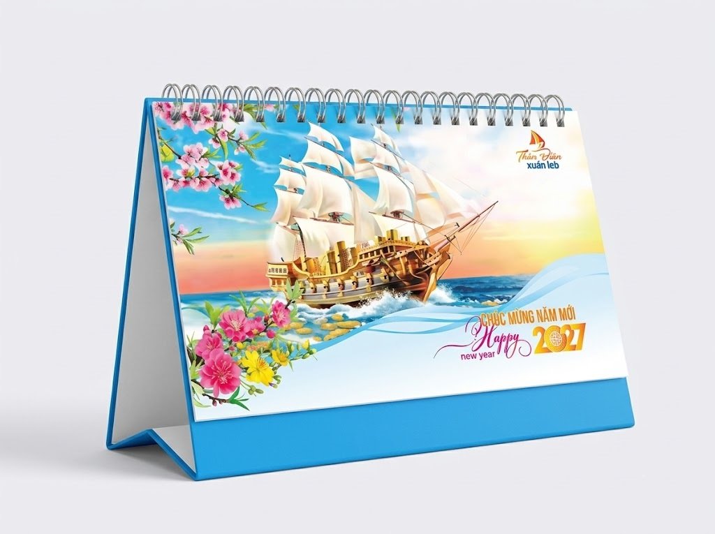 Mẫu lịch tết để bàn