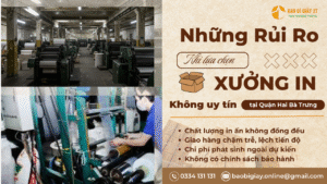 Những rủi ro khi chọn xưởng in truyền thống tại Quận Hai Bà Trưng