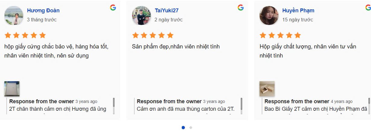 Đánh giá online từ khách hàng đã từng trải nghiệm