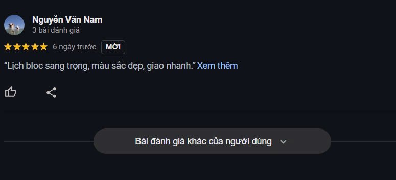 Đánh giá từ phía khách hàng