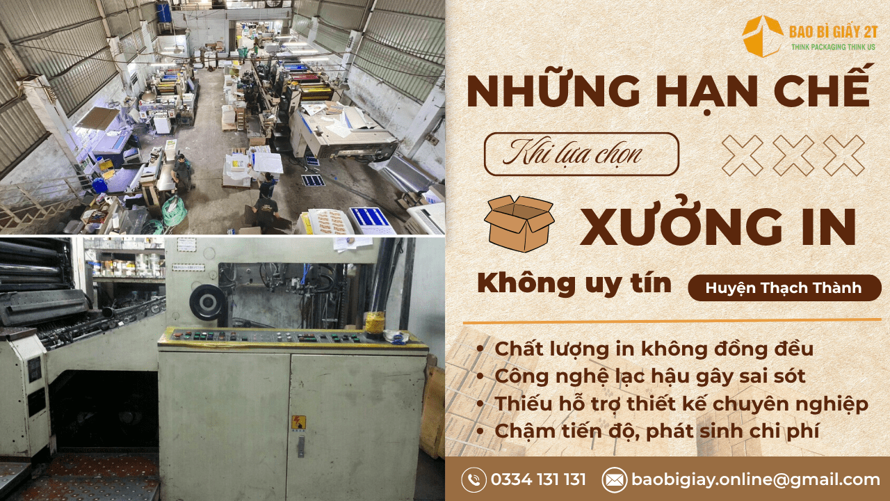 Những hạn chế khi chọn xưởng in truyền thống hoặc không uy tín