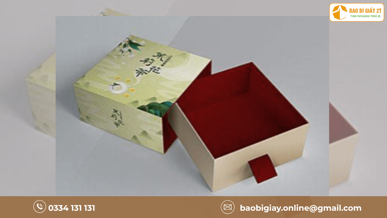 In hộp giấy đựng trà