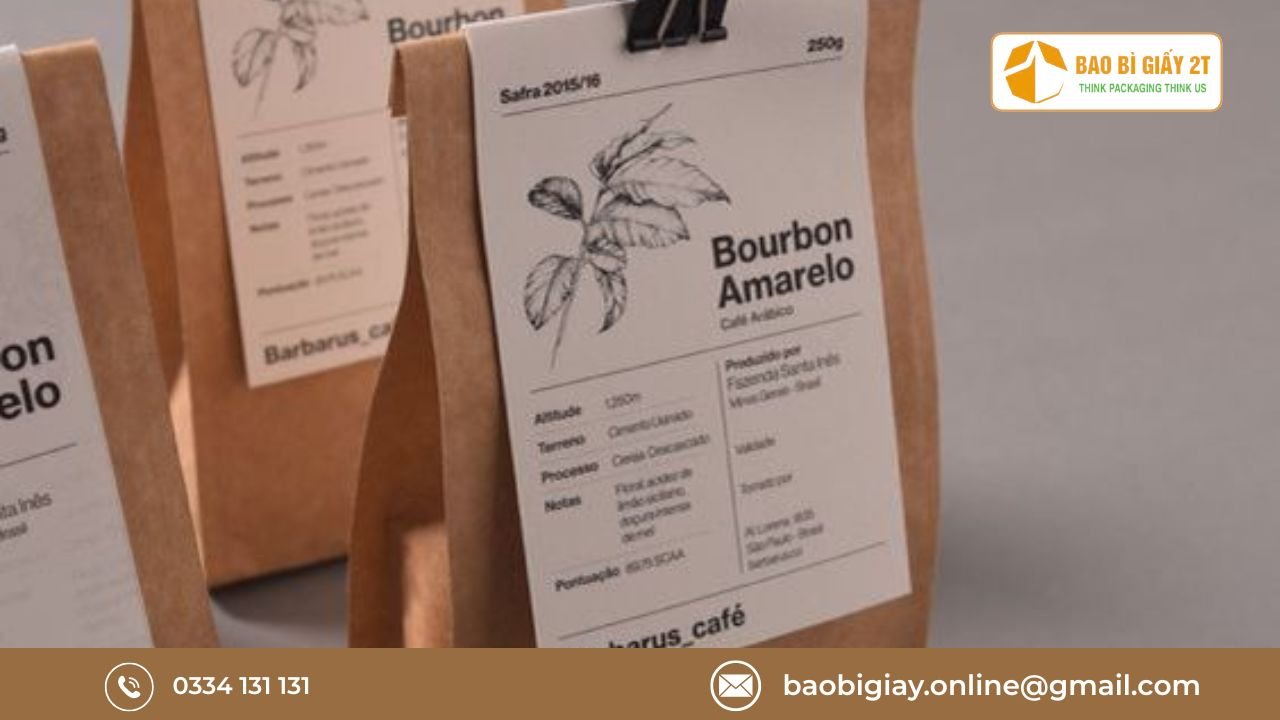 Quy trình đặt in túi giấy đựng cafe tại Bao Bì 2T