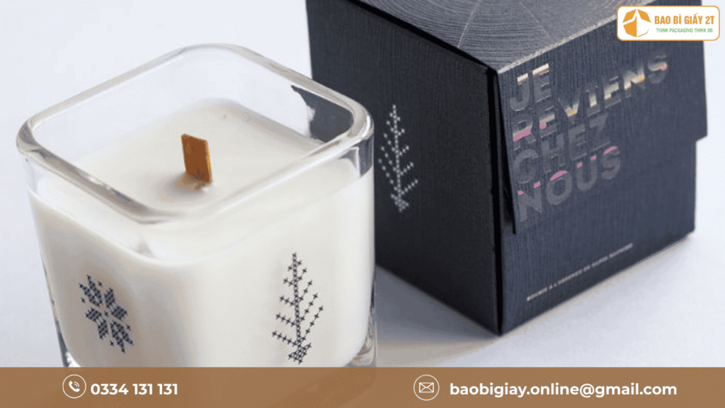 In Hộp Giấy Đựng Nến Thơm Bao Bì Quà Tặng Sáng Tạo