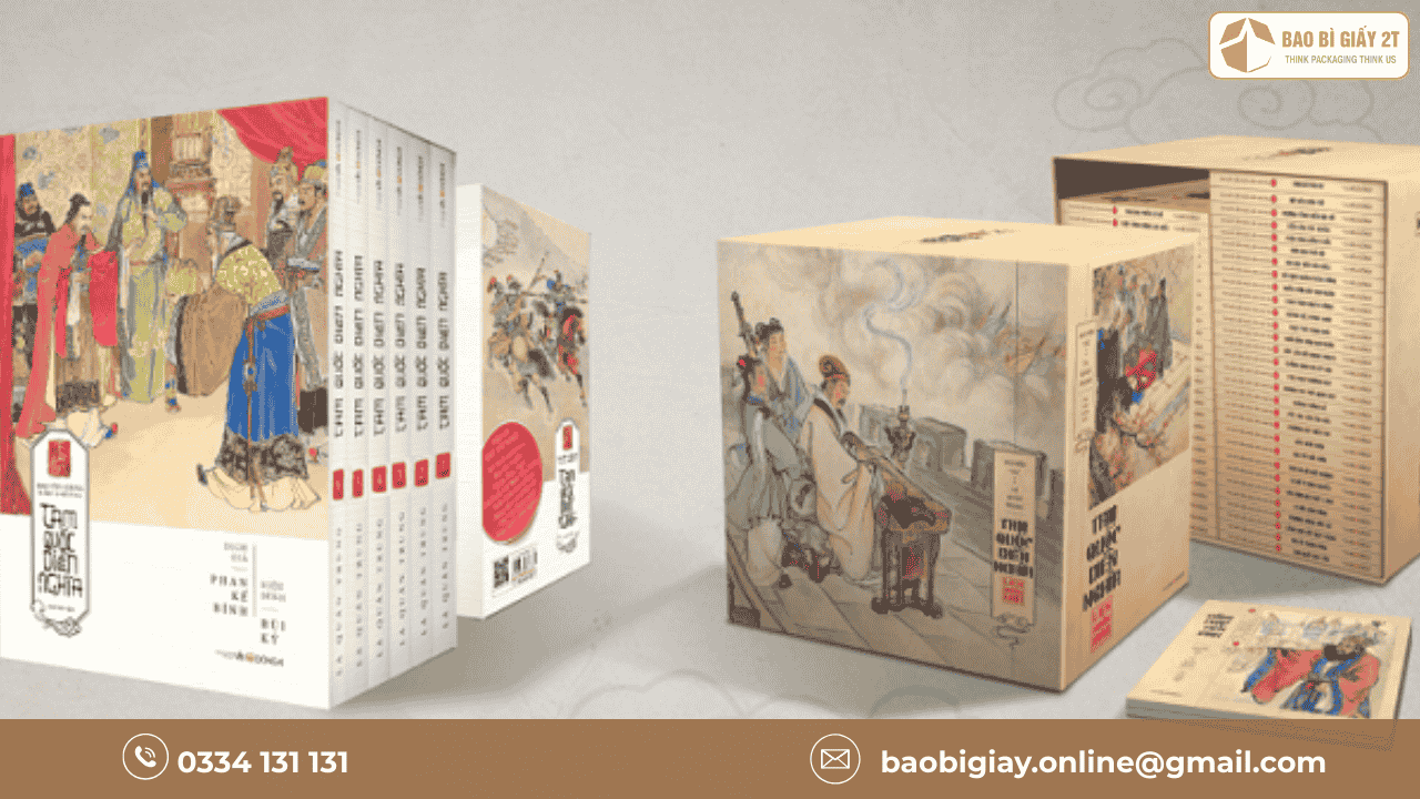 In hộp giấy đựng sách đóng gói an toàn đẹp mắt đang trở thành xu hướng được nhiều nhà xuất bản, thương hiệu sách và cửa hàng lựa chọn nhằm nâng cao giá trị sản phẩm và tạo dấu ấn thương hiệu.