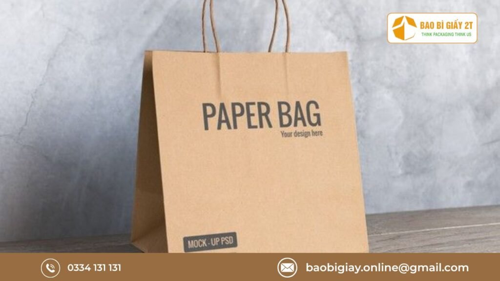 In túi giấy siêu thị mini thay thế túi nilon