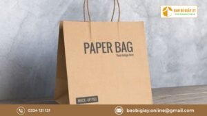 In túi giấy siêu thị mini thay thế túi nilon