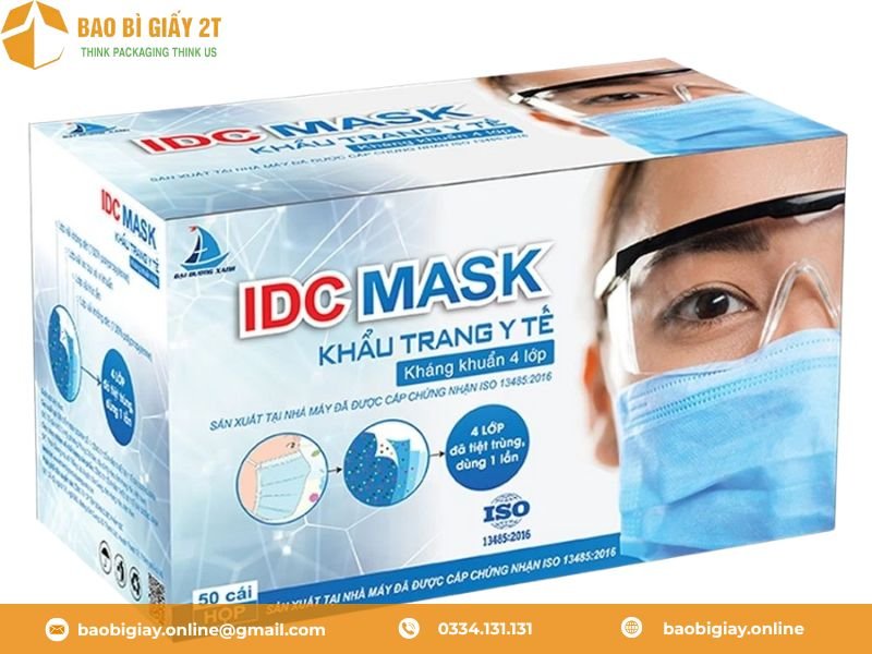 Hộp giấy đựng khẩu trang chất lương cao