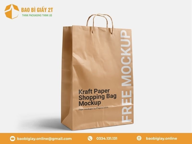 Kích thước túi giấy chuẩn dùng cho các shop quần áo