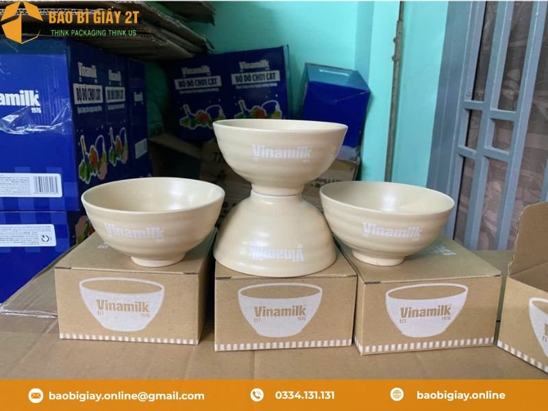 Hộp carton nhỏ đựng bát ăn