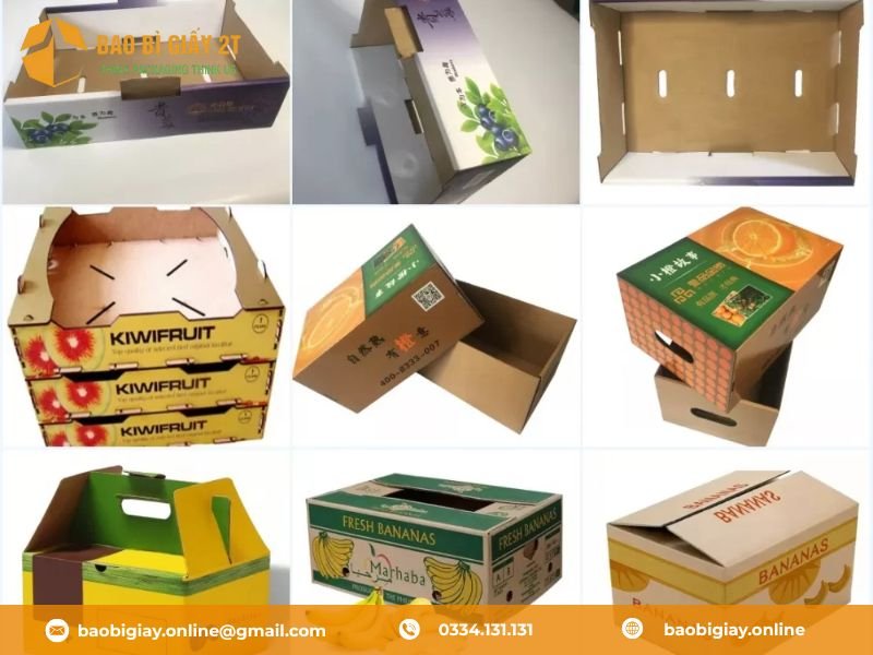 thùng carton đựng trái cây