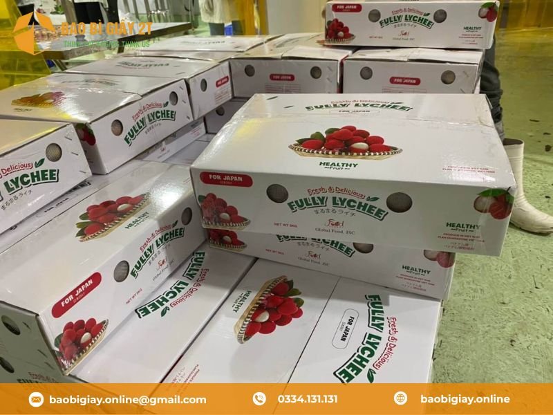 Thùng trái cây đựng vải