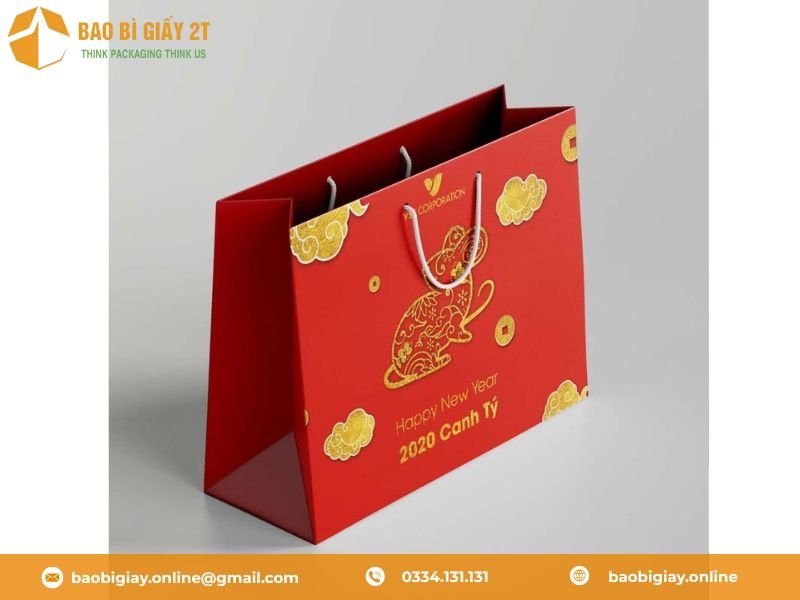 In túi giấy quà tết cao cấp theo yêu cầu