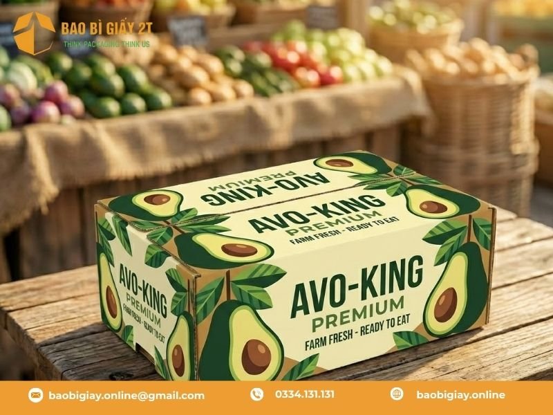 Các loại thùng carton đựng bơ phổ biến theo thiết kế