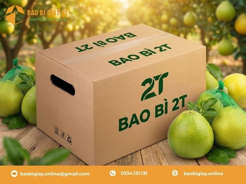 Thùng Bưởi Xuất Khẩu (Da Xanh/Năm Roi)