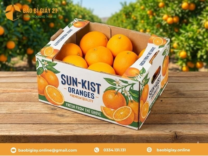 Quy trình 6 bước sản xuất thùng cam tại xưởng Bao Bì 2T