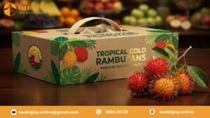 Sản Xuất Thùng Carton Đựng Chôm Chôm Uy Tín Tại Bao Bì 2T