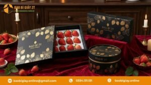 Thùng Carton Đựng Dâu Tây Chất Lượng Cao, Sản Xuất Tại Bao Bì 2T