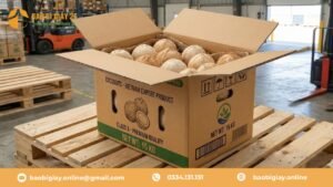 Thùng Carton Đựng Dừa Giá Rẻ Chống Thấm, In Ấn Tại Bao Bì 2T