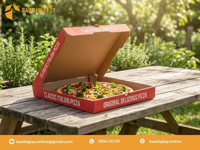 Tại sao xu hướng dùng Hộp Pizza giấy Kraft nâu đang lên ngôi?