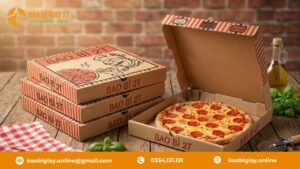 Xưởng Sản Xuất Hộp Carton Pizza Chất Lượng Cao Tại Bao Bì 2T