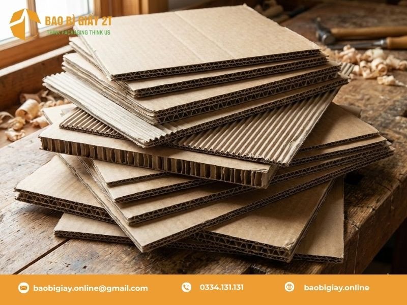 Phân loại các loại sóng carton phổ biến và Ứng dụng