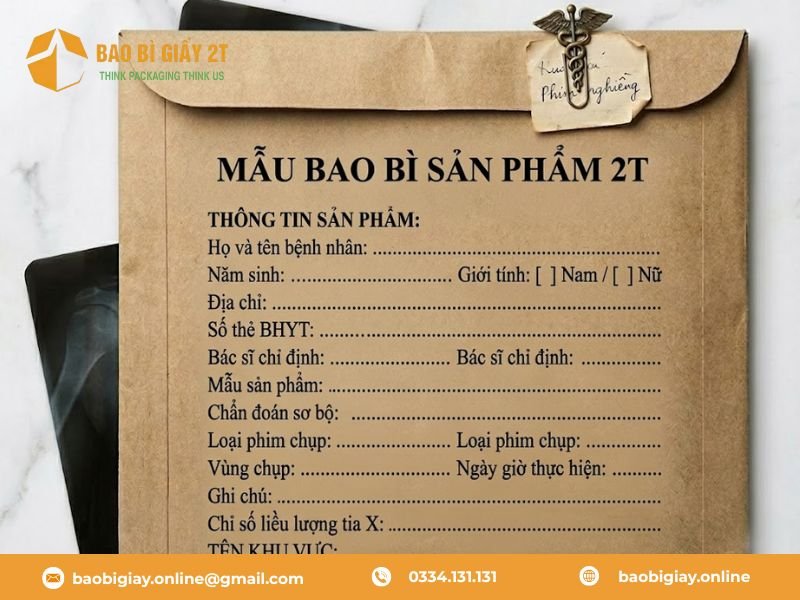 Túi đựng phim x-quang chất liệu giấy Kraf