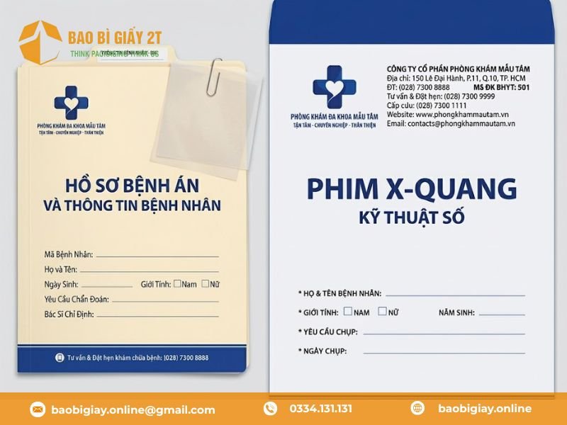 Tiêu chuẩn in túi đựng phim X-quang trong y tế