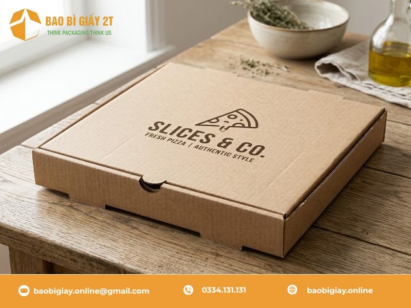 Hộp Nắp Gài Dẹt (Pizza Style)