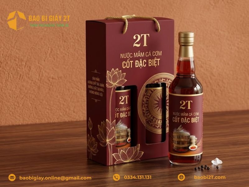 In hộp giấy đựng nước mắm cao cấp