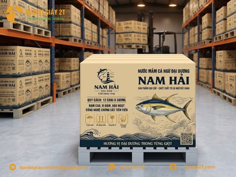 3 Vai trò kỹ thuật và thương mại của thùng carton đựng nước mắm