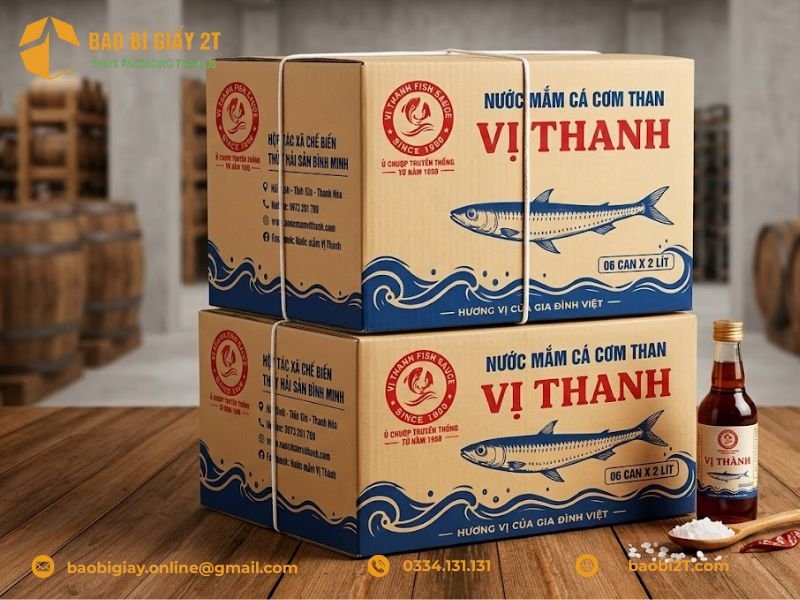 Phân tích tiêu chuẩn chất liệu giấy in thùng carton đựng nước mắm