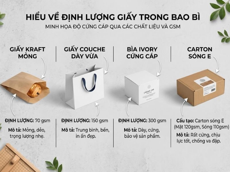 Ý nghĩa của định lượng giấy trong sản xuất và in ấn