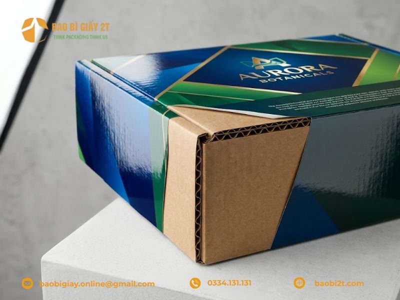 Giấy couche dán lên hộp carton bồi