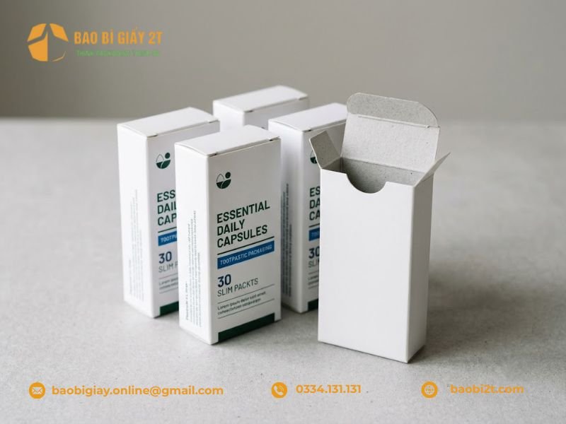 Ứng dụng làm hộ đụng thuốc của giấy duplex